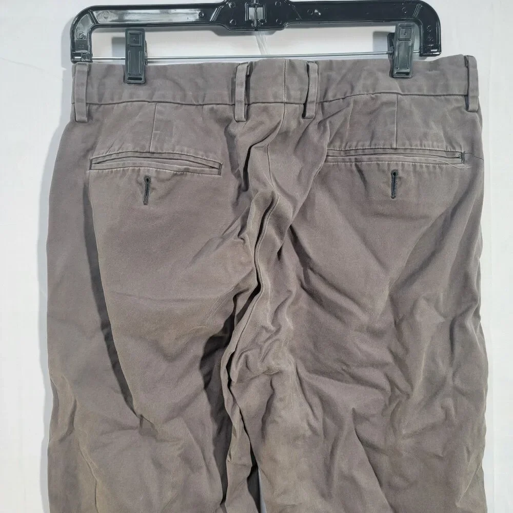 J. Crew Bowery 100% Cotton Men's Gray Chinos Slack Pants 31W x 32L